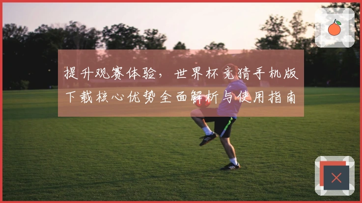 提升观赛体验，世界杯竞猜手机版下载核心优势全面解析与使用指南